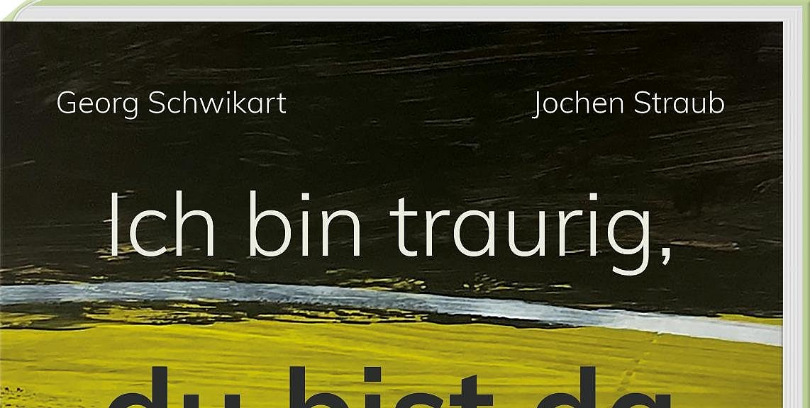 Buchcover mit Farbverlauf und Titel Ich bin traurig, Du bist da