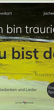 Buchcover mit Farbverlauf und Titel Ich bin traurig, Du bist da