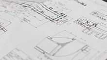 Detailaufnahme aus einem Bauplan