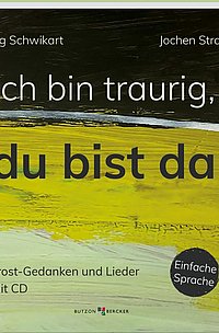 Buchcover mit Farbverlauf und Titel Ich bin traurig, Du bist da